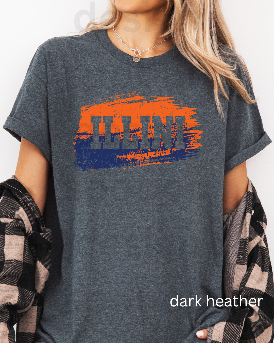 Illini Brush Stroke Design Tee