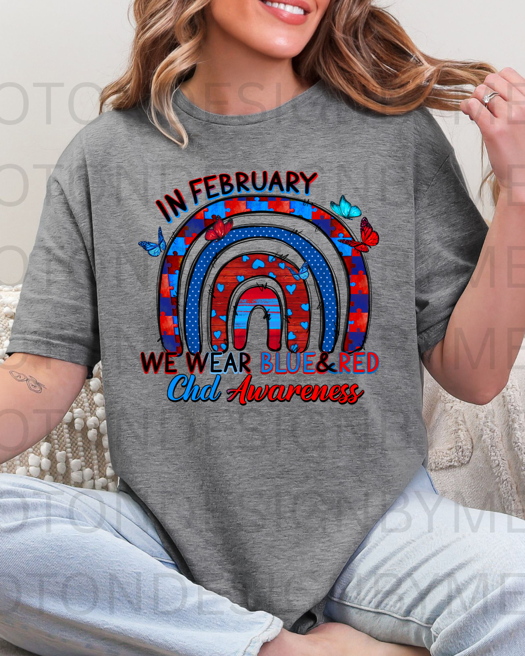 CHD Awareness Rainbow Tee
