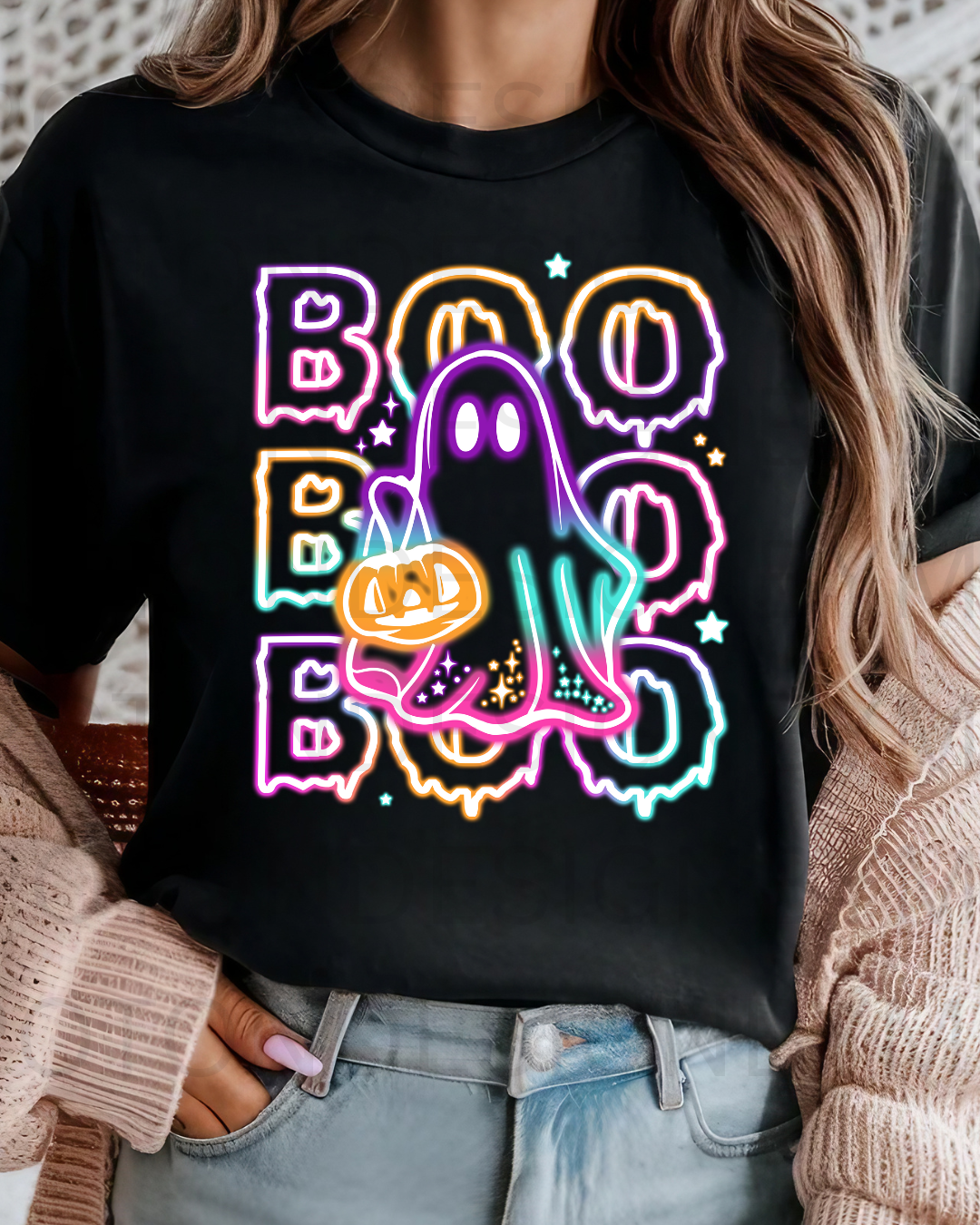 Neon Boo w/ Ghost Tee