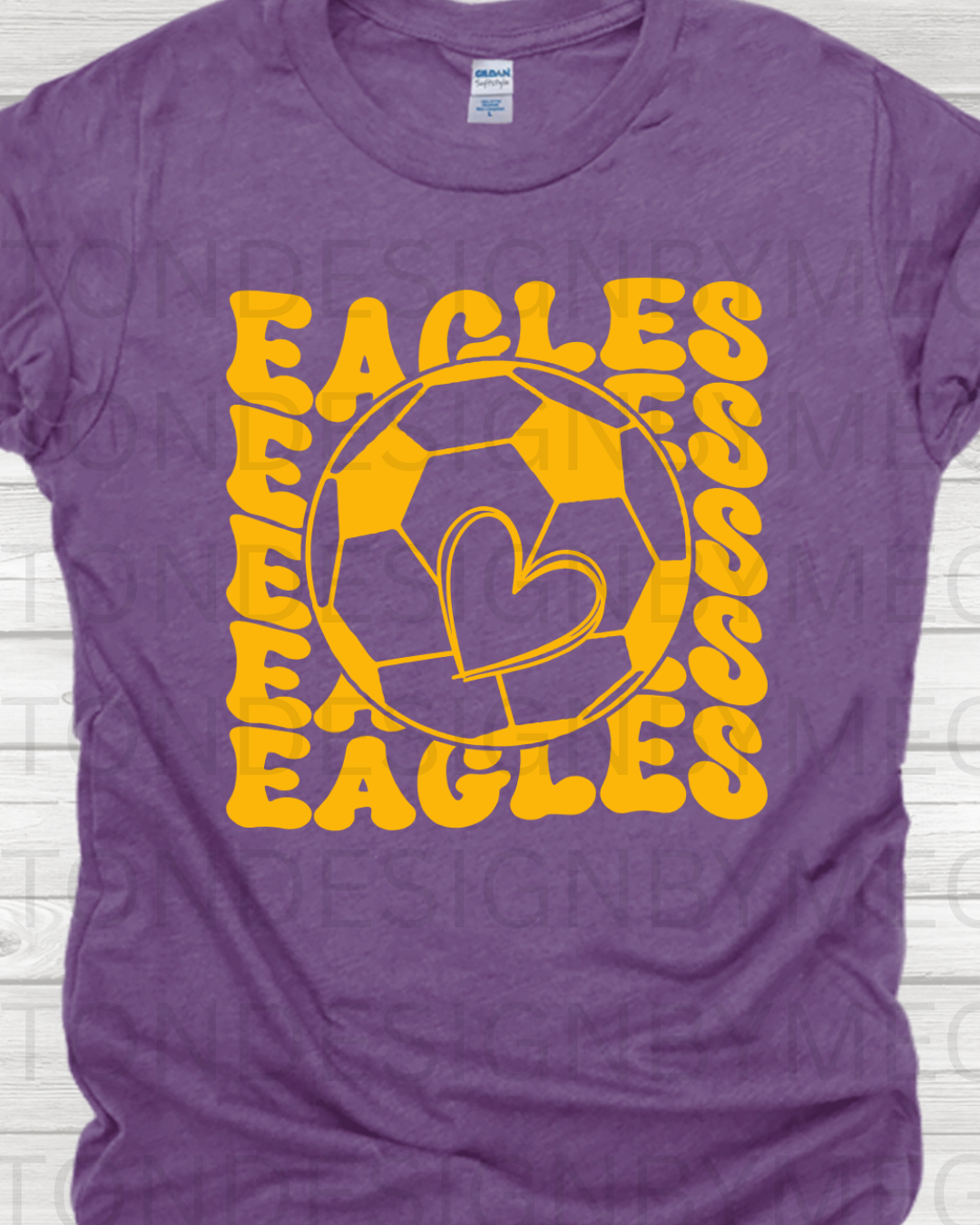 Eagles Soccer w/ Ball & Heart Tee