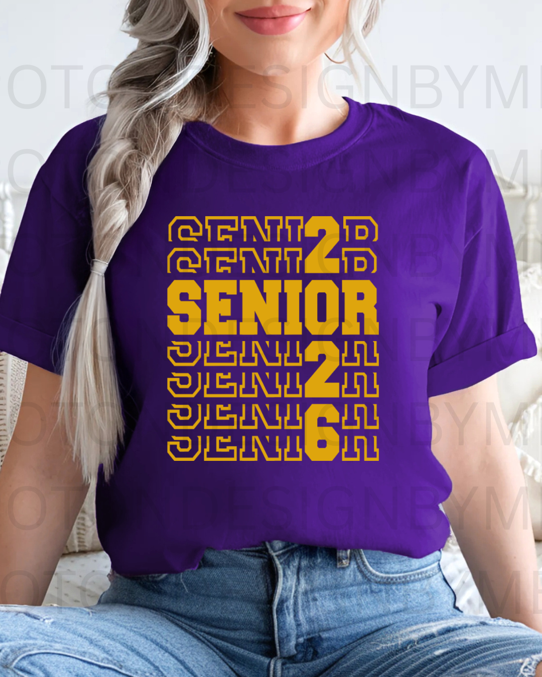 Senior Stacked 2026 In Gold Tee