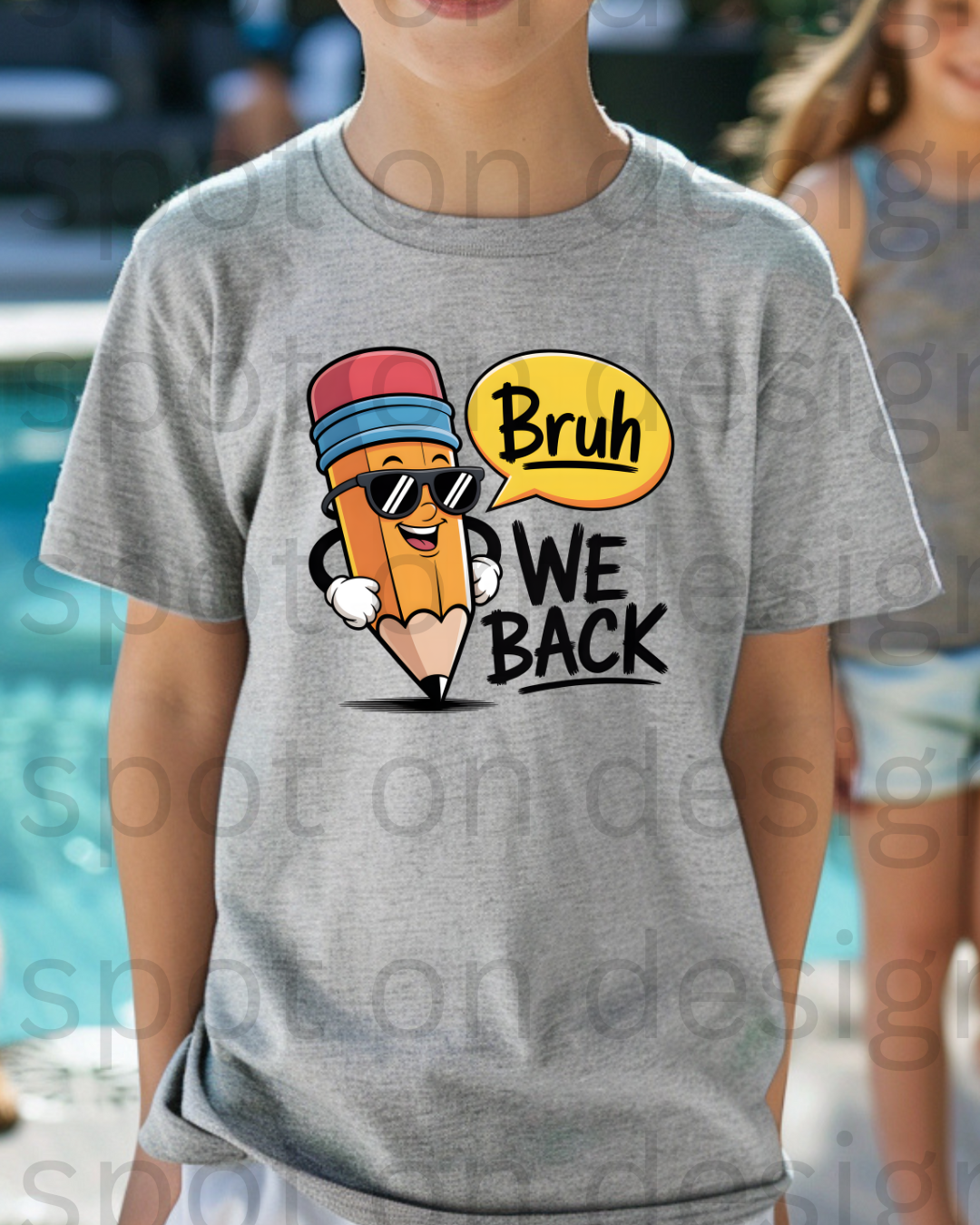 Bruh We Back Pencil Youth Tee