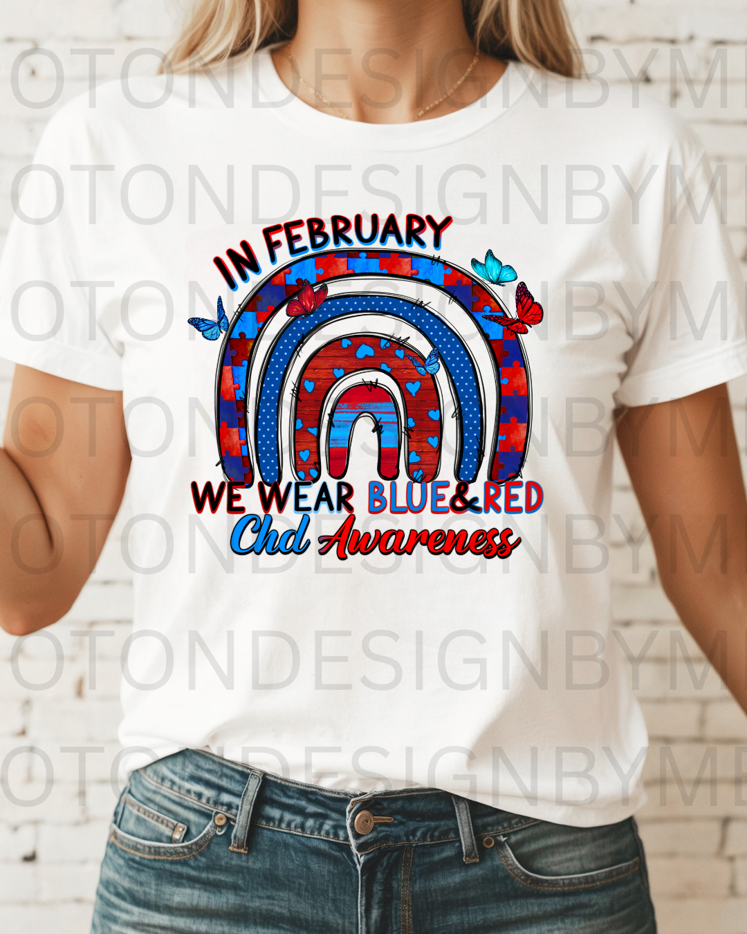 CHD Awareness Rainbow Tee