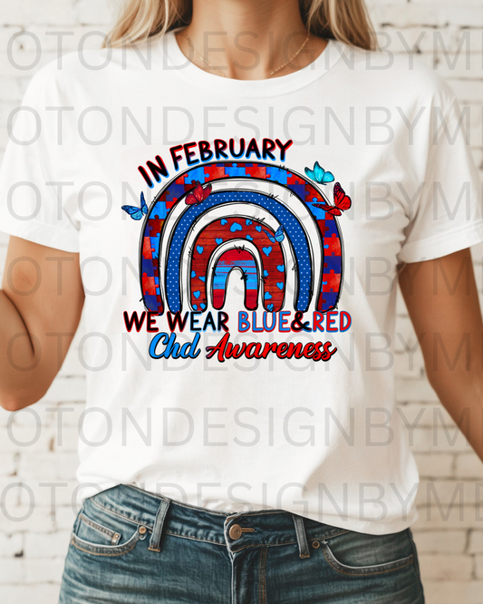 CHD Awareness Rainbow Tee